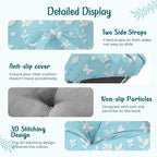 4 Pack Outdoor Chaise Lounge Chair Cushion 75.1 x 22.8 x 4.7 Inches 100% Waterproof Replacement Cotton Patio Pool Lounge Chair Cushion for Outdoor Furniture with Ties, Blue Butterfly