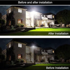 2Pack LED Flood Light Outdoor,250W LED Work Light 25500lm with 6FT US Plug,IP66 Waterproof Exterior Security Lights,6000K Daylight White Outside Floodlights Slim Design for Playground Yard