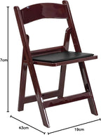 Flash Furniture Hercules™ Series Folding Chair - Red Mahogany Resin – 1000LB Weight Capacity Comfortable Event Chair - Light Weight Folding Chair