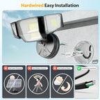 Onforu 90W Flood Lights Outdoor, 10000LM Ultra Bright 4-Head LED Security Light with Switch Control, IP66 Waterproof 6500K Exterior Lights for Yard Garage Patio
