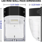 hykolity Update 30W LED Wall Pack Light with Photocell, 3450LM 5000K Daylight Dusk to Dawn 120V LED Outdoor Wall Mount Light, 150-250W MH/HPS Replacement, Waterproof Security Lighting-4 Pack