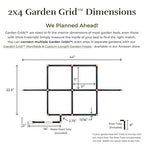 Garden Grid Watering System | Raised Garden Bed Drip Irrigation System – But Better | Pre-Assembled, Waters Every Plant Evenly, 1-Minute Setup | Square Foot Gardening Grid | US-Made (Cornerless, 2x4)