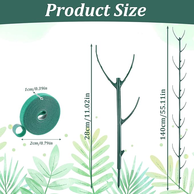 Grevosea 5 Pack Plant Support Stakes, Stackable Monstera Plant Supports for Indoor Outdoor Plants Garden Stakes Trellis for Climbing and Potted Plants Pothos Flowers