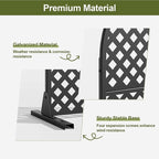 Casaphoria 72" H x 35" W Arched Metal Privacy Screen - Elegant Freestanding Outdoor Screen for Deck, Patio & Balcony - Versatile Decorative Privacy Panels for Home & Garden Use (Black-Laurence)