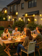 50FT(2x25FT) Outdoor String Lights, Patio Lights with 20+2 LED Dimmable Waterproof ST38 Vintage Shatterproof Bulb for Bistro Cafe Fence, Brown