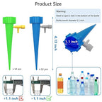 24 Pack Self Watering Spikes for Indoor/Outdoor Plants,Self Watering Planter Insert with Adjustable Drip Valve,Auto Vacation Plant Watering Devices,Plants Water System,Self-Watering Stakes