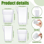 LemonRoad 20 Pack 2" and 2.5" Small Self Watering Pots for Indoor Plants with 20 Plant Label Mini Clear Plastic Planters with Water Level and Drainage Hole for Propagation, Succulents, African Violet