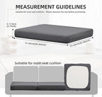 Cushion Covers 12-Pack, Stretch Fit Grey Patio Seat Covers
