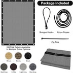 Artpuch 90% Sun Shade Cloth, 5 x 6 FT Pergola Shade Cover Canopy with Grommets, Sun Screen Fabric Tarp for Patio, Outdoor, Garden, Backyard, Light Grey