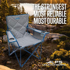 ALPS Mountaineering King Kong Camping Chairs for Adults with Mesh Cup Holders and Pockets, Built Durable and Reliable with Compact Foldable Steel Frame