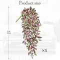Artificial Hanging Plants Wandering Jew 22 Inch 5 Pack PVC