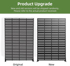 Casaphoria Metal Privacy Screen Outdoor, 72" H x 47" W Freestanding Decorative Privacy Screen for Patio Deck Balcony Garden with Stable Base, Black Adrian