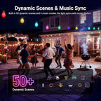NEEWER 96ft Outdoor String Lights, App Control Smart AI RGBW Hanging Outside Warm White Patio Balcony Backyard Lighting, IP65 Waterproof, 30 LED Bulbs, 50+ Scenes, Compatible with Alexa Google, NR01