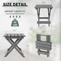 Side Table: Folding Polyethylene Patio Table, No Assembly, 60 lb Capacity