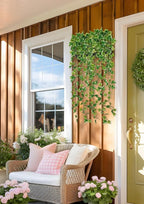 Hollyone 2pcs Artificial Hanging Plants 31" Fake Ivy Vine Faux Ivy Leaves Hanging Plant Greenery for Wall House Room Patio Indoor Outdoor Home Shelf Office Wedding Decor