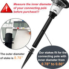 Metal Stakes Solar Lights Replacement Spike - Outdoor Ground Stake for Backyard Garden Lights Landscape Yard Pathway Patio Lamps Pole (Metal-16 Pack) - 0.78x5.36 inches
