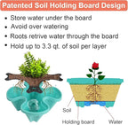 Vertical Planter 4 Tier Stackable Planters Garden Planters Strawberry Herb Flower and Vegetable Planter Indoor Outdoor Gardening Pots with Removable Wheels and Tools
