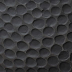 LA JOLIE MUSE Hanging Planters for Outdoor Plants, Large Hanging Planter with Drain Holes, Outdoor Hanging Flower Pots, Matte Black, Honeycomb (13.2 Inch, Set of 2)