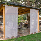 SpaceDresser Waterproof Outdoor Sheer Curtains for Patio - 2 Panels Rod Pocket Indoor Voile Sheer Curtain for Living Room,52W x 84L inch, Silver Grey