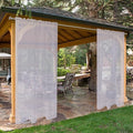 SpaceDresser Waterproof Outdoor Sheer Curtains for Patio - 2 Panels Rod Pocket Indoor Voile Sheer Curtain for Living Room,52W x 120L inch,Silver Grey