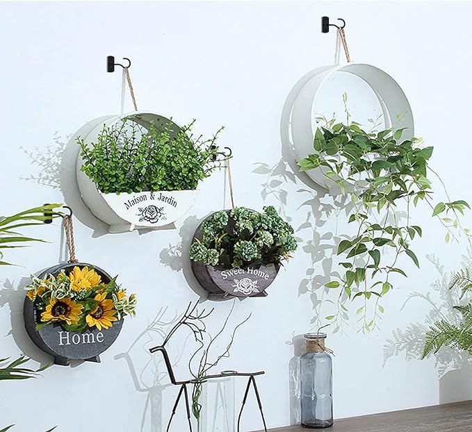 4Pack 2.5in Ceiling Hooks for Hanging Plants Black