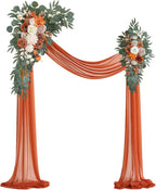Artificial Flowers Swag Kit, Burnt Orange, 26 Ft Draping Fabric