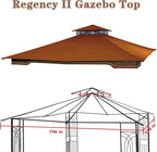 SCOCANOPY Replacement Gazebo Canopy for 10 x 12 Regency II Patio Gazebo Model L-GZ798PST,A101004104,A101004105,(Rust Red)