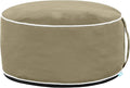 QILLOWAY Indoor/Outdoor Inflatable Stool,Round Ottoman,All Weather Foot Rest for Camping or Home,Tan/Beige