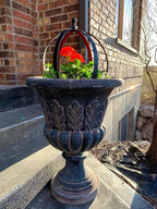 Trellises - Black Metal Garden Obelisk Set of 2, 18 x 22 Inches