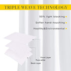 NICETOWN White Sliding Door Curtain for Bedroom, Grommet Thermal Insulated Extra Wide Solid Blackout Window Curtain & Drape for Patio Door/Living Room (1 Panel, Pure White, W80 x L90)