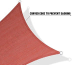 SUNNY GUARD Custom Size 8'x14' Terra Red Sun Shade Sail Rectangle UV Block Shade for Backyard Yard Patio Deck Garden(Customized)
