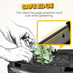 KING BIRD Raised Garden Bed Kit 2026 Upgraded 10-Minute Assembly Galvanized Planter Garden Box Outdoor for Gardening, Vegetables, Flowers, 47x24x12 in, Dark Grey
