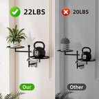 Rotating Window Wall Plant Shelves Indoor Wall Plant Stand Holder 2-Tier Floral Metal Window Shelf Holder for Multiple Plants Space Saving Pet Child Friendly Home Decor Layer Butterfly Design Black