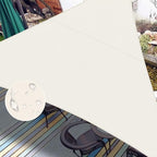 LOVE STORY Right Triangle 5'x5'x7.1' Waterproof Sun Shade Sail Canopy UV Block for Outdoor Patio Backyard Carport,Cream(We Make Custom Size)