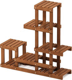 Furinno FG18451 Tioman Hardwood Patio Furniture Outdoor Flower Stand in Teak Oil, Natural