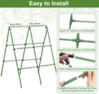 Galvanized Raised Bed with Cucumber Trellis, Garden Arch Trellis Outdoor Reusable A-Frame Metal Trellis with Trellis Net for Pea Vegetable Bean Grape Vines Flowers Climbing Plants Stand Support