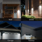 30W LED Wall Pack Light with Dusk to Dawn Sensor, 3600LM, 5000K Daylight, 120Vac Led Porch Lights, IP65 Waterproof Outdoor Security Lighting for Garage Warehouse Garden, ETL Certified, 4 Pack