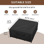 iBirdie Outdoor Patio Furniture Set Covers 96 x 96 inch Waterproof Weatherproof - Image 2