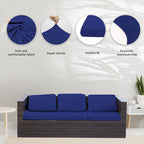 Cushion Covers 8 Pack, Lake Blue Stretch Microfiber Sofa Slipcovers