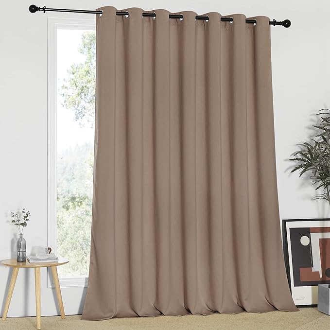 Patio Blind Blackout Curtain Panels – Cappuccino, 100 x 95 Inch