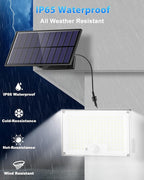 Outdoor Solar Lights, Split Solar Motion Sensor Outdoor Lights with Remote Control, IP65 Waterproof Solar Lights, 172LED 3Modes Solar Flood Lights for Yard,Patio,Garden,Garage, 4 Pack