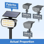 Fabrito Large Solar Spot Lights Outdoor 4 Pack, 1000 Lumens High Brightness, IP65 Waterproof Solar Spotlight with 136 LEDs, Dusk to Dawn Solar Landscape Lights for Yard, Garden, Pathway, Plants (Warm)