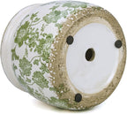 Flower Pot,Vintage Ceramic Pot for Planter with Drainage Holes, 6.29 inch Ice Crack Glazed Indoor Planters Pot for Indoor,Tucan Home Decor,Gardening Gifts,Green (Modern)