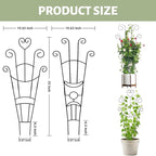 32.6'' Plant Trellis for Potted Climbing Plants Indoor, Rustproof Metal Expandable Plant Supports for Ivy Hoya Monstera Potted Plants,Garden Trellis 2P