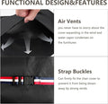 Patio Furniture Cover Set, 4 Piece Black 600D Waterproof Oxford