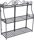Panacea Products Forged 3-Tier Plant Stand, Black