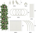 Garden Obelisk Trellis for Climbing Plants Outdoor 6.7 Ft Rose Bush Round Trellis for Pots Rustproof Metal Plant Flower Trellises for Clematis Vine Jasmine Support Outdoor Indoor
