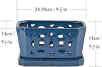 W&W Orchid Pot with Holes and Saucer for Repotting, Blue, 9.7 Inch