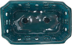 W&W Orchid Pot with Holes and Saucer for Repotting, Teal, 9.7 Inches