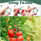 OJYUDD 400 Pcs Tomato Clips,Plastic Vine Clips,Plant Support Clips for Gardening,Climbing Plants,Tomato,Vegetables(Green)